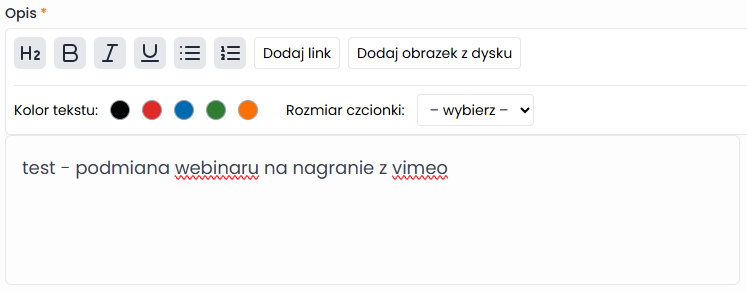 Trwający: Webinar ...